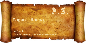 Magosi Barna névjegykártya