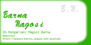 barna magosi business card